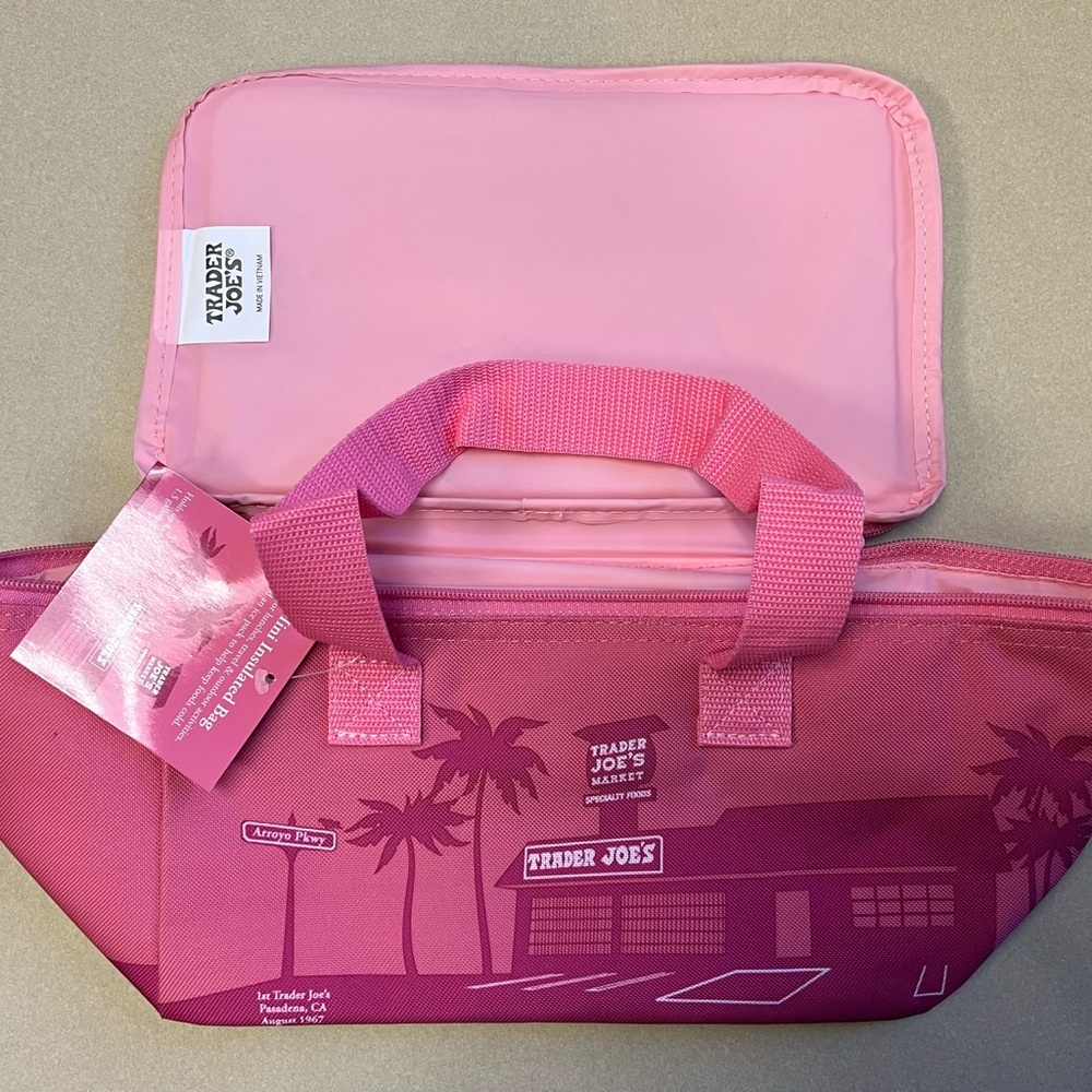 Trader Joe's Pink Mini Insulated Tote Bag
